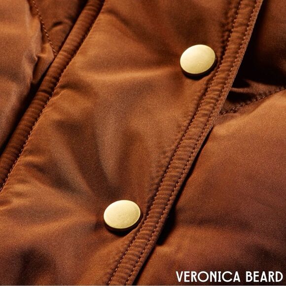 COPY - Veronica Beard **NWT** Burdette Quilted Down Puffer in Dark Ochre - Picture 9 of 9